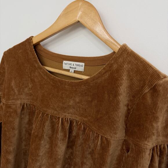 Women’s Madewell Texture & Thread Corduroy Swing Top Size Medium M - Picture 3 of 8